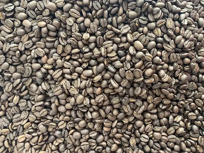 Bundles of high-quality black coffee beans